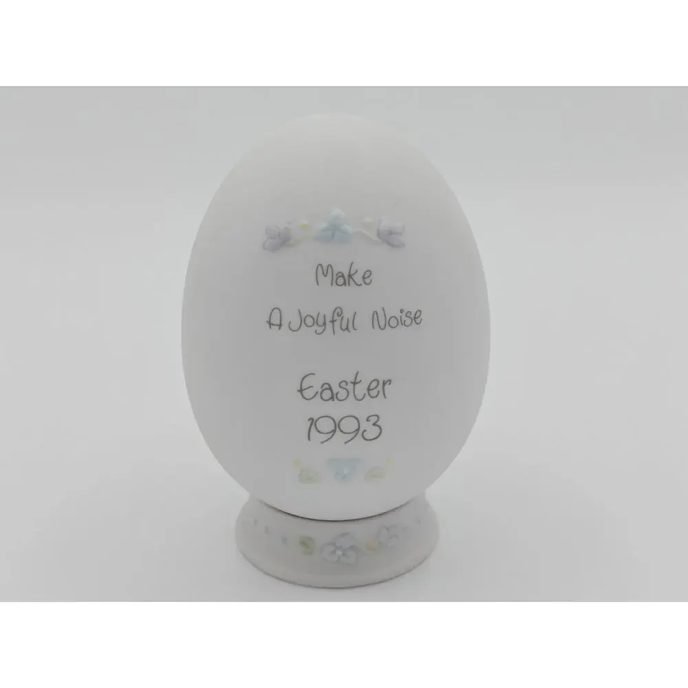 Precious Moments 1992 Make A Joyful Noise Enesco Porcelain Egg Figurine 528617